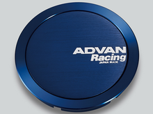 Load image into Gallery viewer, Advan 63mm Full Flat Centercap - Blue Anodized
