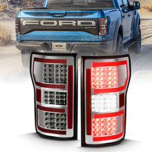 Load image into Gallery viewer, ANZO 2018-2019 Ford F-150 LED Taillight Chrome (Red Light Bar) (w/ Sequential)