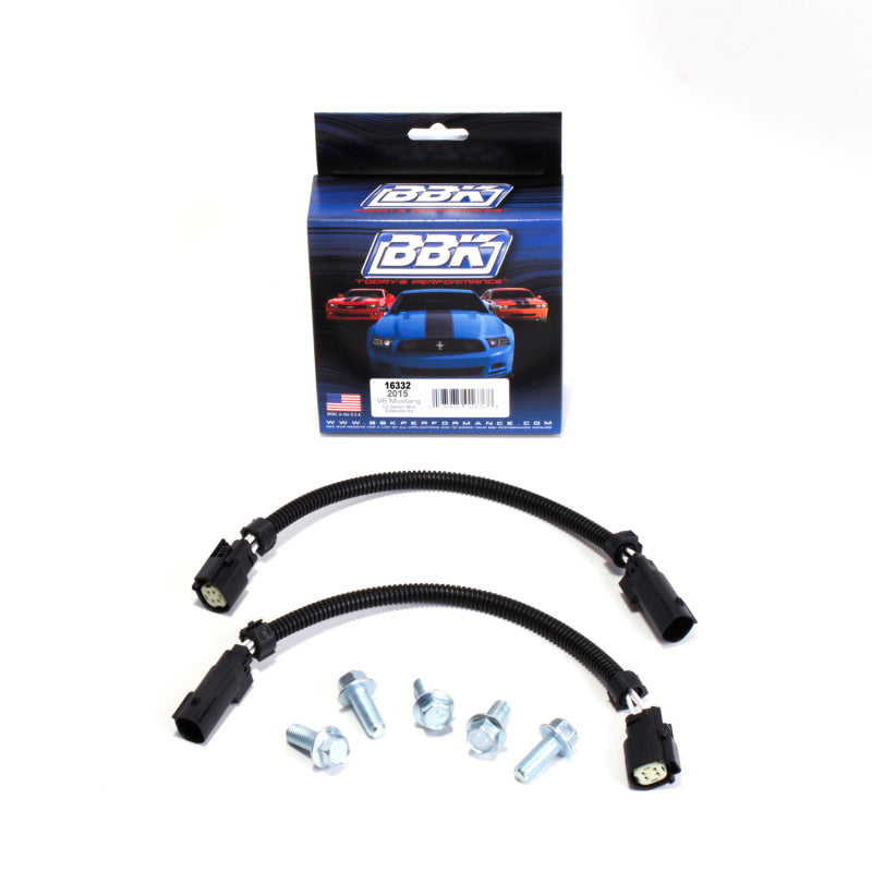 BBK 2015 Mustang GT V6 6-Pin Front O2 Sensor Wire Harness Extensions 12 (pair) And Bolt Kit