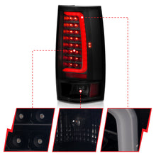 Load image into Gallery viewer, ANZO 2007-2014 Chevy Tahoe LED Taillight Plank Style Black w/Smoke Lens