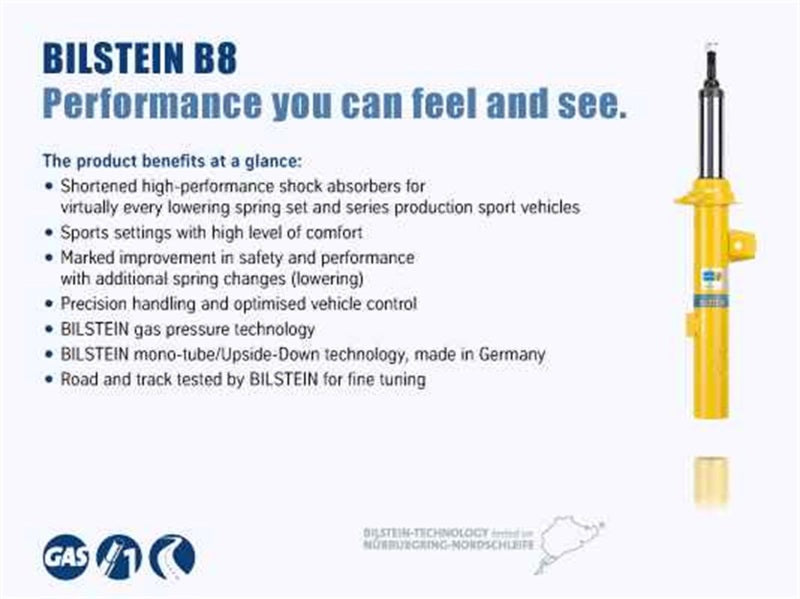 Bilstein B8 2015-2017 Subaru WRX - STI Front Left Monotube Strut Assembly