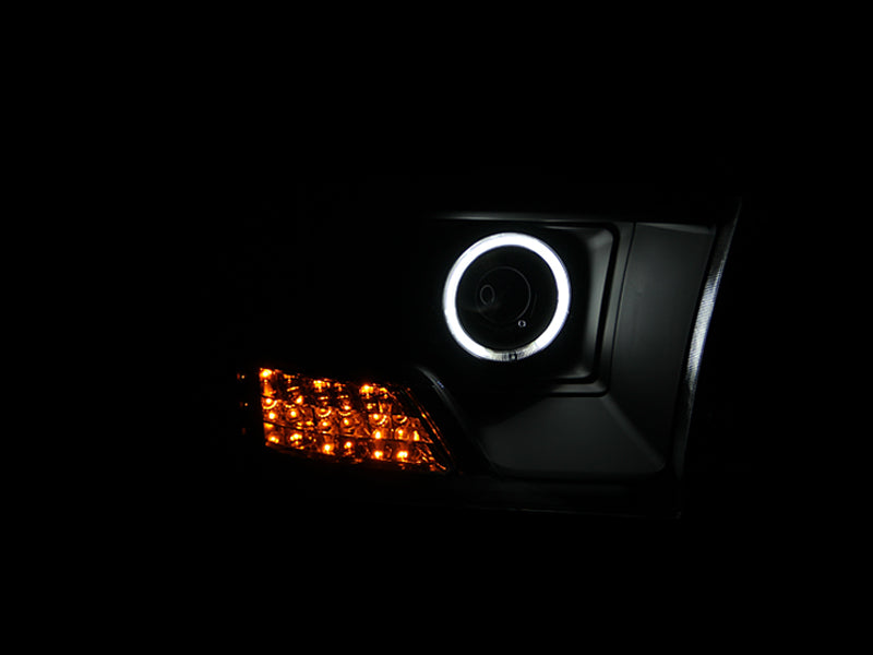ANZO 2009-2015 Dodge Ram 1500 Projector Headlights w/ Halo Black (CCFL)
