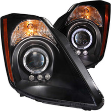 Load image into Gallery viewer, ANZO 2003-2005 Nissan 350Z Projector Headlights w/ Halo Black