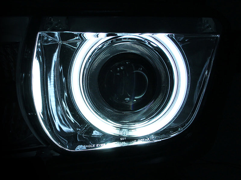 ANZO 2010-2013 Chevrolet Camaro Projector Headlights w/ Halo Chrome (CCFL)