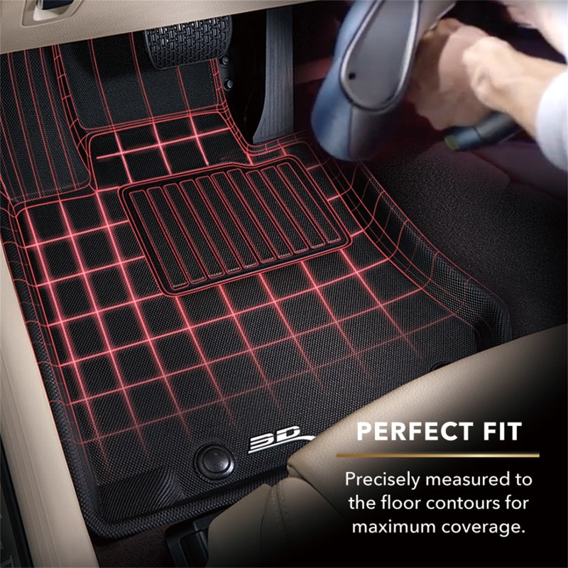 3D MAXpider 2007-2015 Mazda CX-9 Kagu 2nd Row Floormats - Black