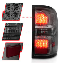 Load image into Gallery viewer, ANZO 2014-2018 GMC Sierra LED Tail Lights Black Housing Smoke Lens