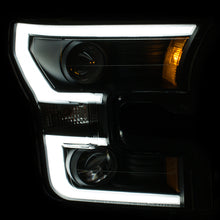 Load image into Gallery viewer, ANZO 2015-2016 Ford F-150 Projector Headlights w/ Plank Style Design Black w/ Amber