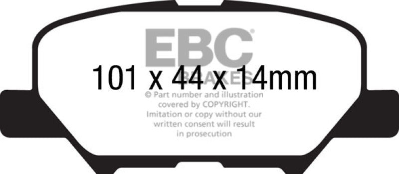 EBC 14+ Mazda 3 2.0 (Mexico Build) Yellowstuff Rear Brake Pads