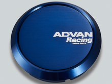 Load image into Gallery viewer, Advan 63mm Flat Centercap - Blue Anodized