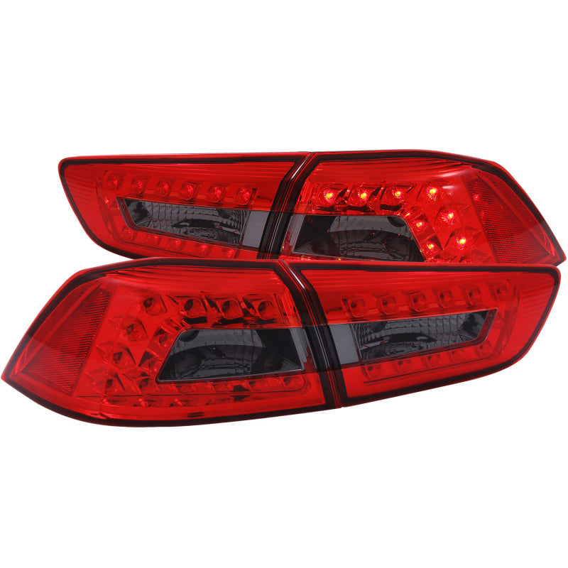 ANZO 2008-2015 Mitsubishi Lancer LED Taillights Red/Smoke