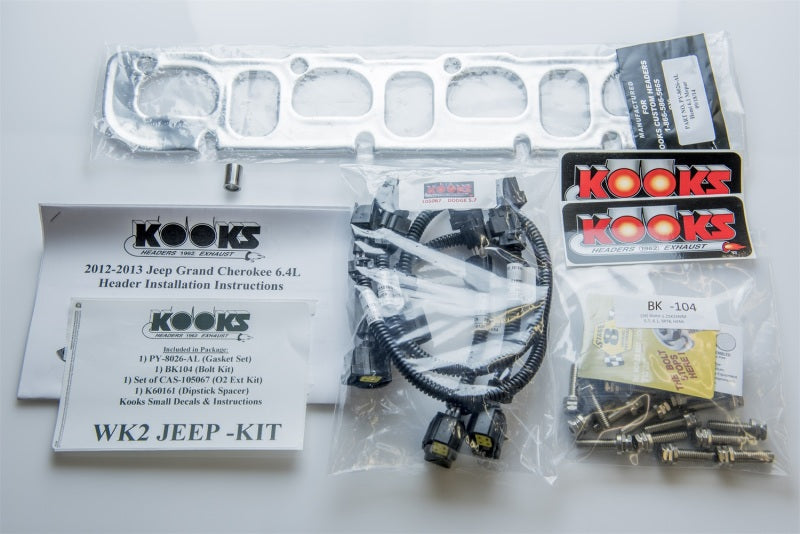 Kooks 2012+ WK2 Jeep Grand Cherokee SRT 6.4L 2inx3in SS Longtube Header w/ Catted Conn. Pipes