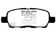 Load image into Gallery viewer, EBC 07-08 Infiniti G35 3.5 Sport Bluestuff Rear Brake Pads