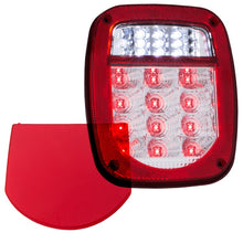 Load image into Gallery viewer, ANZO 1976-1985 Jeep Wrangler LED 2 Lens - Red/Clear, Chrome