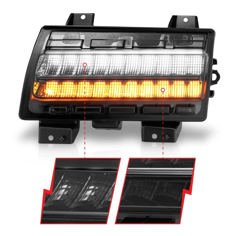 ANZO Wrangler 18-21/Gladiator 20+ LED Side Marker Lights Smoke w Sequential Signal