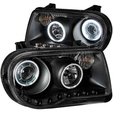 Load image into Gallery viewer, ANZO 2005-2010 Chrysler 300C Projector Headlights w/ Halo Black (CCFL) G2