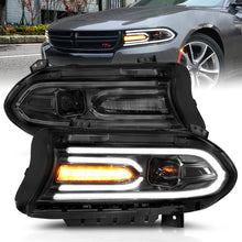 Load image into Gallery viewer, ANZO 2015-2018 Dodge Charger Projector Headlights Plank Style Black