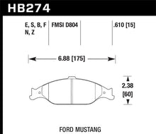 Load image into Gallery viewer, Hawk 99-04 Ford Mustang Base/GT Performance Ceramic Street Front Brake Pads