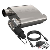 QTP 2.5in Weld-On 304SS Reverse Screamer Muffler Short Case w/Bolt-On QTEC Electric Cutout
