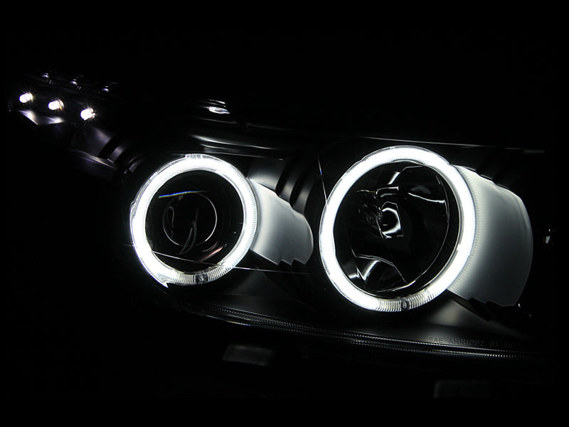 ANZO 2008-2010 Scion Xb Projector Headlights w/ Halo Black