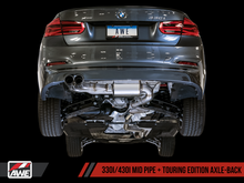 Load image into Gallery viewer, AWE Tuning BMW F3X 28i / 30i Touring Edition Axle-Back Exhaust Single Side - 80mm Black Tips