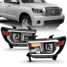Load image into Gallery viewer, ANZO 2007-2014 Toyota Tundra Projector Light Bar H.L Black Amber(Led High Beam) (Halogen Version)