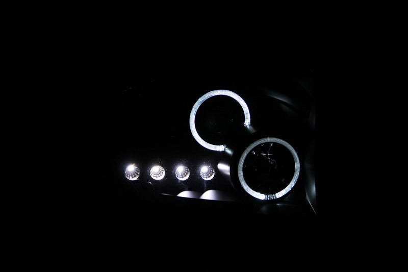 ANZO 2006-2008 Dodge Ram 1500 Projector Headlights w/ Halo Black