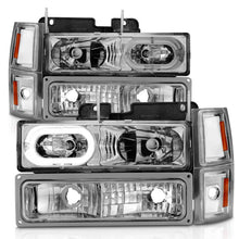 Load image into Gallery viewer, ANZO 88-98 Chevrolet C1500 Crystal Headlights Chrome Housing w/ Signal and Side Marker Lights