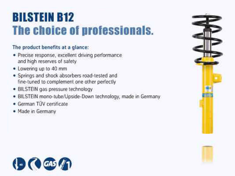 Bilstein B12 2008 Mini Cooper S Convertible Front and Rear Suspension Kit
