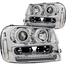 Load image into Gallery viewer, ANZO 2002-2009 Chevrolet Trailblazer Projector Headlights w/ Halo Chrome