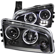 Load image into Gallery viewer, ANZO 2006-2010 Dodge Charger Projector Headlights w/ Halo Black