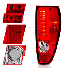 Load image into Gallery viewer, ANZO 2004-2012 Chevrolet Colorado/ GMC Canyon LED Tail Lights w/ Light Bar Chrome Housing Red/Clear