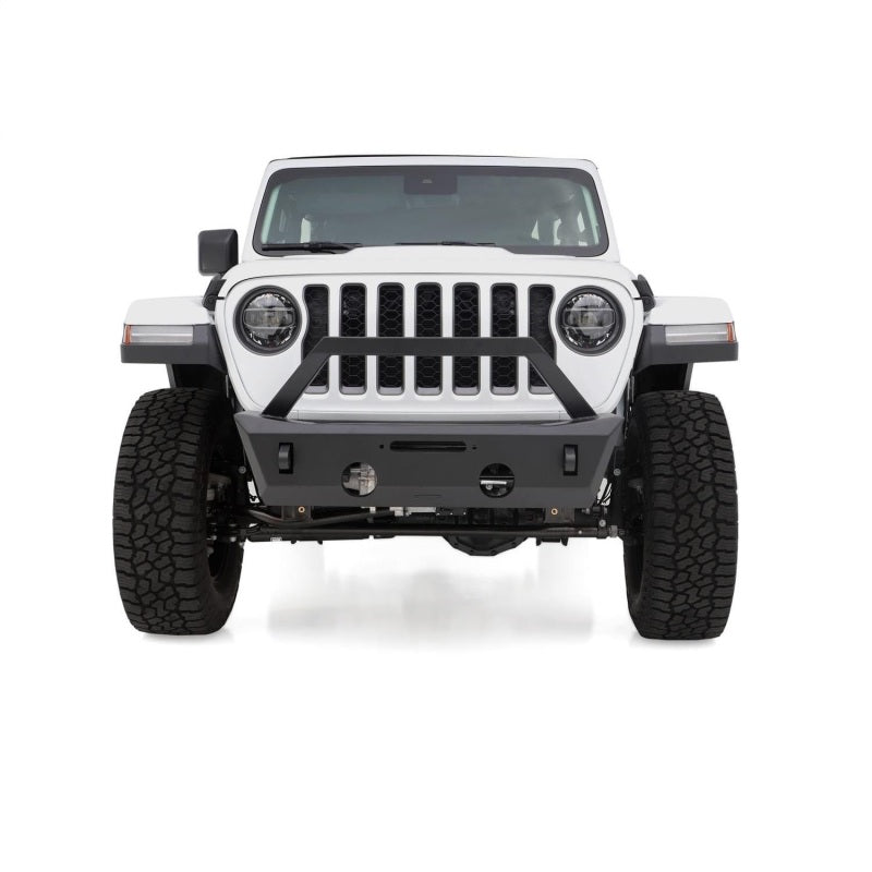 Rampage 2007-2018 Jeep Wrangler(JK)/2020 Jeep Gladiator Aluminum Stubby Front Trail Bumper - Black