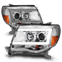 Load image into Gallery viewer, ANZO 2005-2011 Toyota Tacoma Projector Headlights w/ Light Bar Chrome Housing