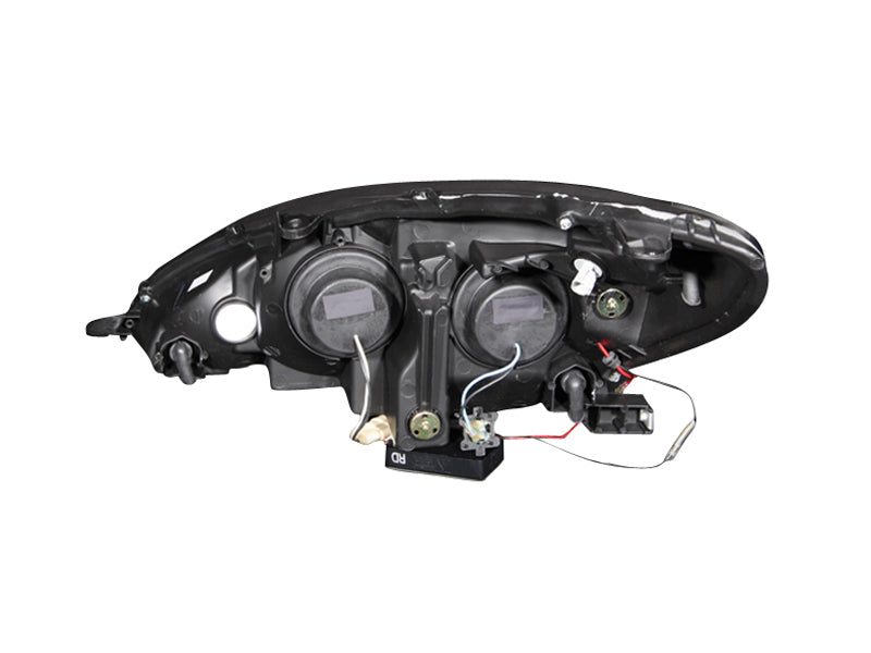 ANZO 2002-2003 Lexus Es300 Projector Headlights w/ Halo Black
