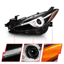 Load image into Gallery viewer, ANZO Projector Headlights With Halo Black w/Amber 14-17 Mazda 3